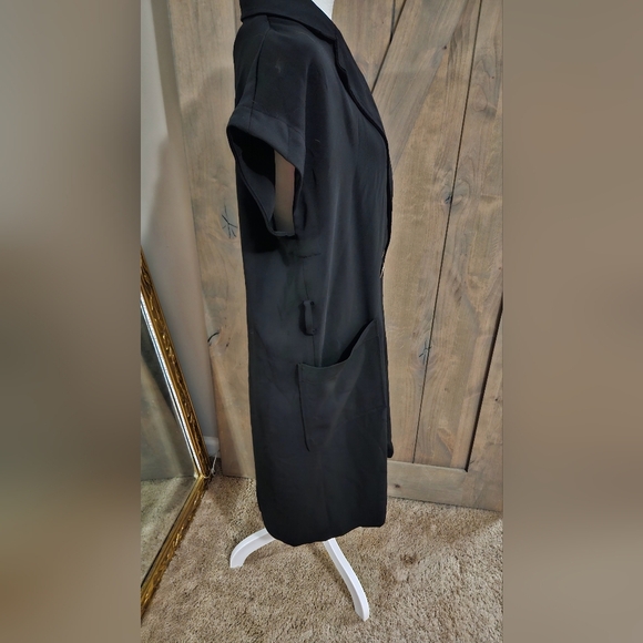 ZARA Suit Style Double Button Midi Dress In Black. Size XS NWOT - Picture 15 of 16